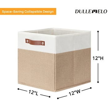 DULLEMELO 12x12 Stylish Storage Cubes for Home Organization