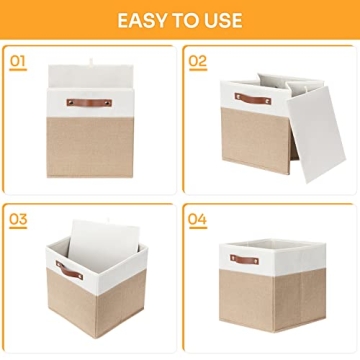 DULLEMELO 12x12 Stylish Storage Cubes for Home Organization