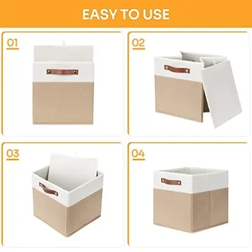 DULLEMELO 12x12 Stylish Storage Cubes for Home Organization
