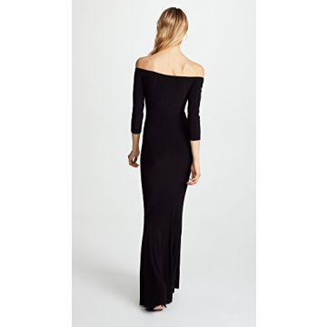 Elegant Norma Kamali Off Shoulder Black Gown for Women