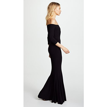 Elegant Norma Kamali Off Shoulder Black Gown for Women