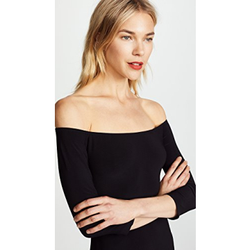 Elegant Norma Kamali Off Shoulder Black Gown for Women