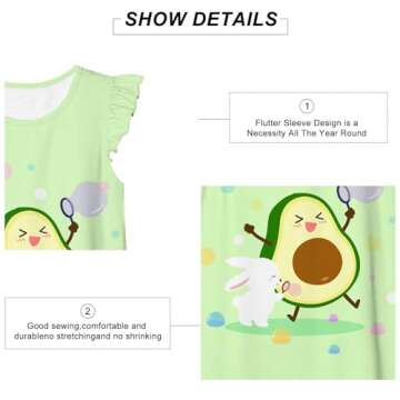 Bright & Cozy Funnycokid Girls Nightgown for Ages 5-12