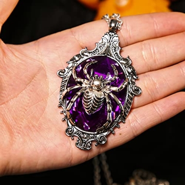 RareLove Gothic Purple Pendant Necklace for Halloween