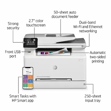Compact Wireless HP Color LaserJet Pro MFP 3301fdw Printer