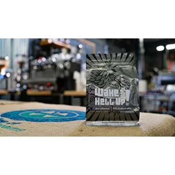 Wake The Hell Up! 12oz Ultra-Caffeinated Ground Coffee, Low Acid, Medium-Dark Roast