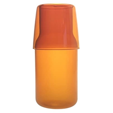 Sizikato 15 Oz Clear Glass Carafe & Cup Set for Elegance