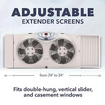 Bionaire Thin Window Fan with Manual Controls(BWF0502M-WM)
