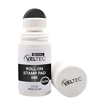 Veltec Classic Roll-on Stamp Pad Ink Refill - Versatile 2 oz Bottle for Crafting