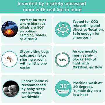 SnoozeShade Pack n Play Blackout Cover for Travel