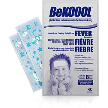 Be Koool Kids Cooling Gel Sheets for Fast Fever Relief