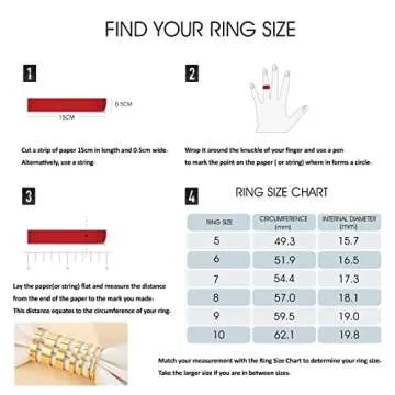 Chrishine Life Dainty Rings for Women Teen Girls Stackable Rings Set Eternity Wedding Band Lovely Friendship Ring Mothers Day Anniversary Graduation Birthday Gifts for Her, Gold/Silver, Size 6 to 9