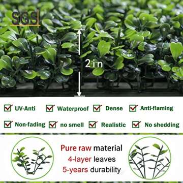 Bybeton Artificial Ivy Privacy Fence Screen for Outdoor Decor