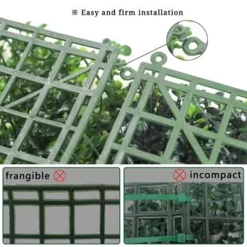 Bybeton Artificial Ivy Privacy Fence Screen for Outdoor Decor