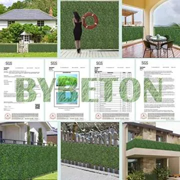 Bybeton Artificial Ivy Privacy Fence Screen for Outdoor Decor