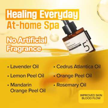 numbuzin No.5 Cleansing Oil | Glutathione C Facial Spa Cleanser | Oil Cleanser for Face | Glutathione, Vitamin C, Niacinamide | Aromatherapy, Uneven Skin Tone | 6.76 fl. oz.