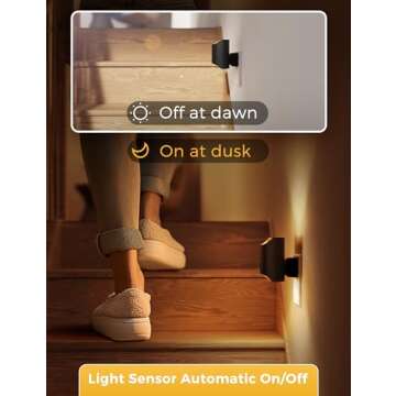 L LOHAS LED Night Lights, Dusk to Dawn Sensor, Soft White 3000K, 0-100LM, Compact for Hallway, Bedro...
