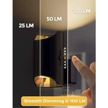 L LOHAS LED Night Lights, Dusk to Dawn Sensor, Soft White 3000K, 0-100LM, Compact for Hallway, Bedroom, Stairway, 2 Pack