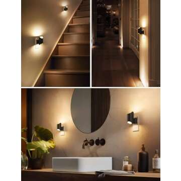L LOHAS LED Night Lights, Dusk to Dawn Sensor, Soft White 3000K, 0-100LM, Compact for Hallway, Bedroom, Stairway, 2 Pack
