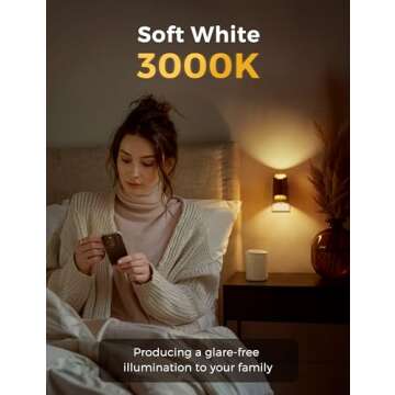 L LOHAS LED Night Lights, Dusk to Dawn Sensor, Soft White 3000K, 0-100LM, Compact for Hallway, Bedroom, Stairway, 2 Pack