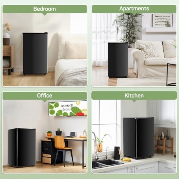 Mini Fridge 3.2 Cu.Ft for Dorms & Offices – Low Noise