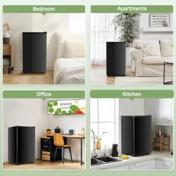 Mini Fridge 3.2 Cu.Ft for Dorms & Offices – Low Noise