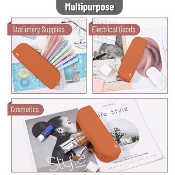 Mr. Pen- Silicone Pencil Case, Terracotta Color, Pencil Pouch, Pencil Case Small, Silicone Pencil Pouch Aesthetic, Pencil Case Aesthetic, Pencil Bag, Pencil Pouch for Women, Makeup Pouch