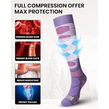 OutdoorMaster Merino Wool Ski Socks for Ultimate Comfort