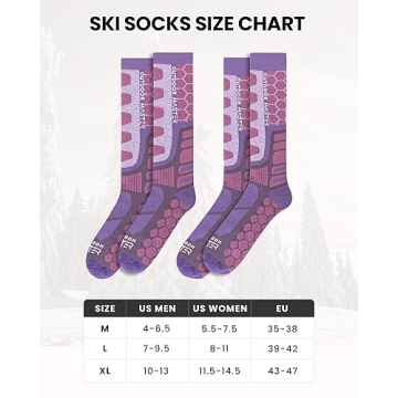 OutdoorMaster Merino Wool Ski Socks for Ultimate Comfort