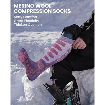 OutdoorMaster Merino Wool Ski Socks for Ultimate Comfort