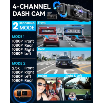 IIWEY N5 Dash Cam with 360° View and WiFi Control