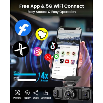 IIWEY N5 Dash Cam with 360° View and WiFi Control