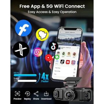 IIWEY N5 Dash Cam with 360° View and WiFi Control