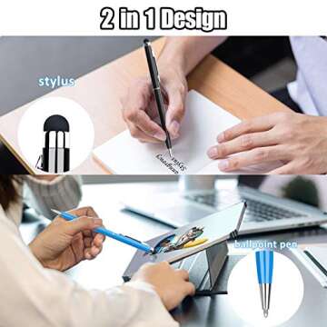 Stylus Pen anngrowy Stylus Pens Universal Ballpoint Pen 2 in 1 Stylists Pens for iPad iPhone Tablet ...