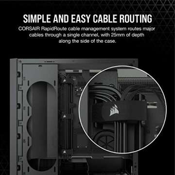 Corsair iCUE 5000X RGB Tempered Glass Mid-Tower ATX PC Smart Case - Black