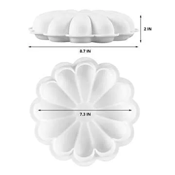 BONIVEE Silicone Flower Cake Mold for Desserts
