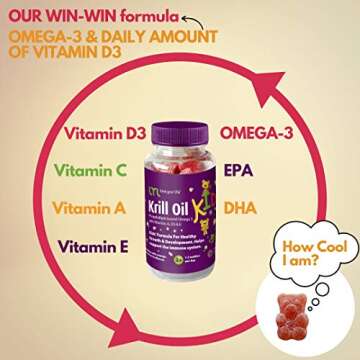 LYL Krill Oil Kid Gummy Bears for Healthy Growth