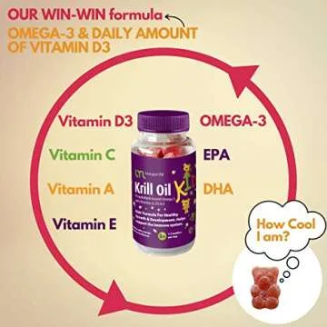 LYL Krill Oil Kid Gummy Bears for Healthy Growth