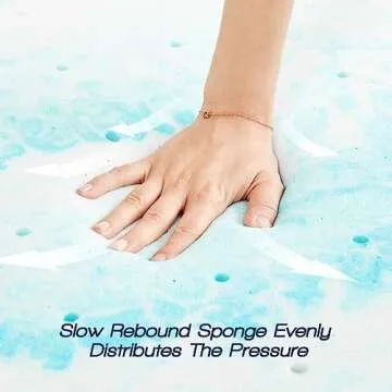 Sweetcrispy Mattress Topper King, Thick Cooling Gel Infused Memory Foam Bed Toppers for King Size Bed, 2 Inch Soft Mattress Pads for Sleeper Sofa, RV, Camper, CertiPUR-US Certified, Blue