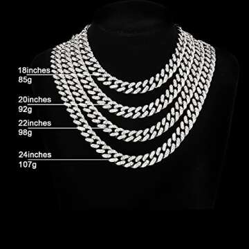 FEEL STYLE Bling Cuban Link Chain Necklace for Men
