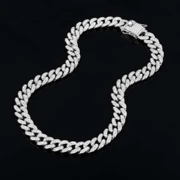 FEEL STYLE Bling Cuban Link Chain Necklace for Men
