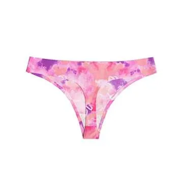 Closecret Lingerie Women 6 Pack Seamless Thongs Underwear Ice Silk Comfy G-string Panties (Small, Style 4)
