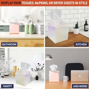 Stylish Acrylic Tissue Box Holder for Home or Office