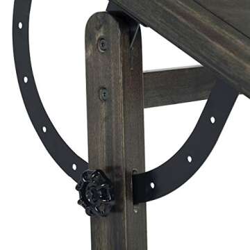 Studio Designs Vintage Drawing/Drafting Table with Pencil Ledge - 36" W x 24" D - Distressed Black - Adjustable Tilting Top