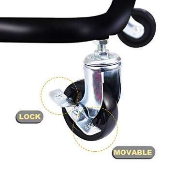 2-Tier Utility Rolling Cart for Home Office Storage