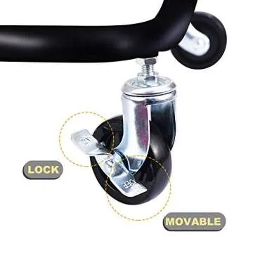 2-Tier Utility Rolling Cart for Home Office Storage