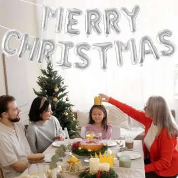 Tellpet Merry Christmas Balloons Banner for Holiday Cheer