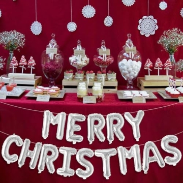 Tellpet Merry Christmas Balloons Banner for Holiday Cheer