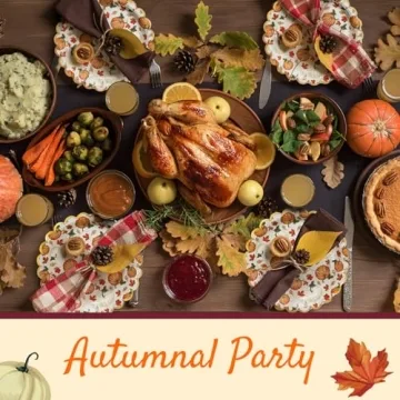 Confettiville Thanksgiving Paper Plates for Festive Gatherings