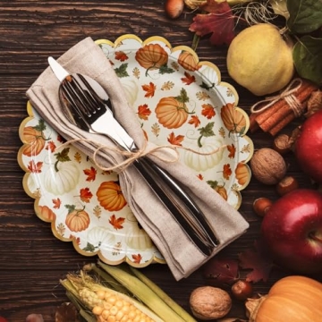 Confettiville Thanksgiving Paper Plates for Festive Gatherings